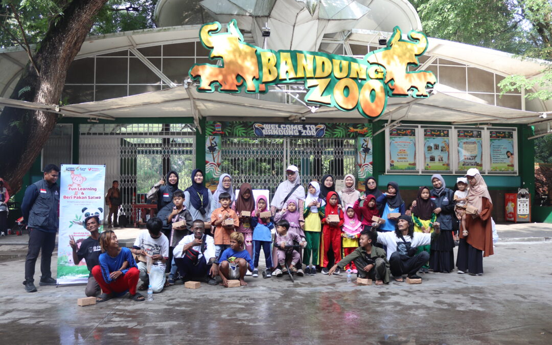 Fun Learning dan Beri Pakan Satwa untuk Anak Jalanan Terminal Leuwipanjang oleh Relawan Nusantara dan Rumah Pelangi