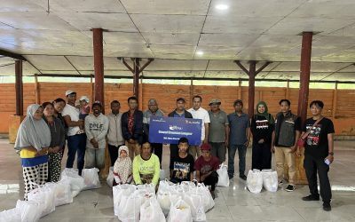 Benihbaik.com bersama XL Axiata melalui Relawan Nusantara menyalurkan donasi bencana longsor di Desa Semangat Gunung, Kabupaten Karo