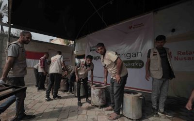 Dapur Lapangan Relawan Nusantara Hadir di Selatan Jalur Gaza