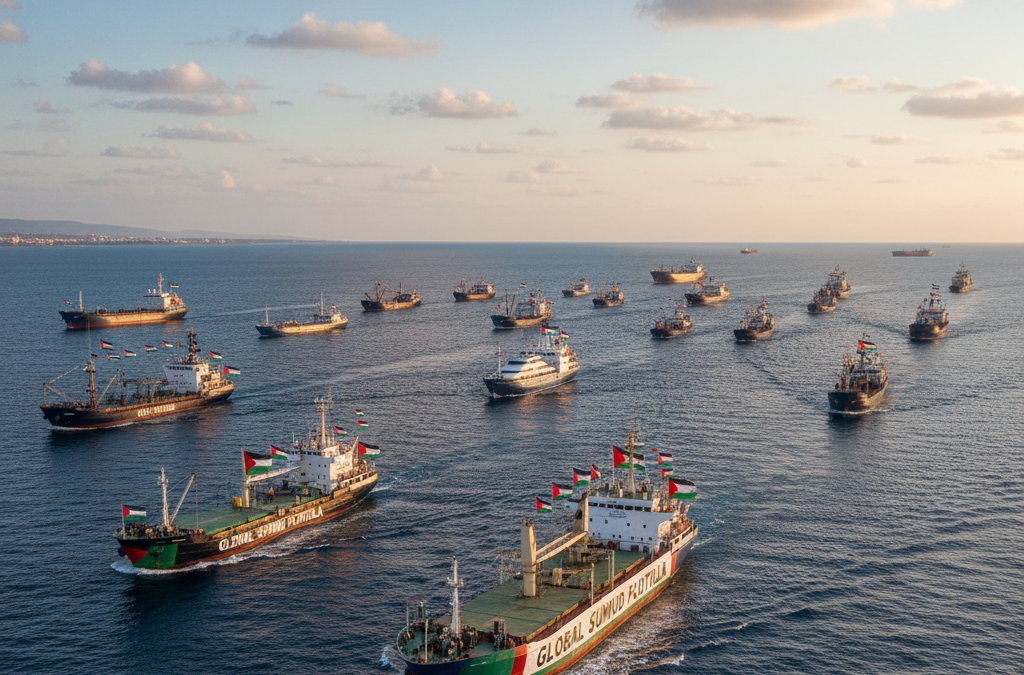 September Rekap Perjuangan Global Sumud Flotilla: Layar Solidaritas Melawan Blokade Gaza