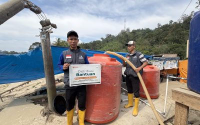 Relawan Nusantara dan DKM Masjid Al-Ikhlas Jatimakmur Salurkan Bantuan Bencana di Batangtoru, Sumatera Utara