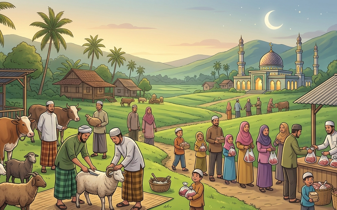 Perbedaan Sedekah Daging Qurban dan Qurban: Tinjauan Syariat, Dalil, dan Implementasi di Era Modern