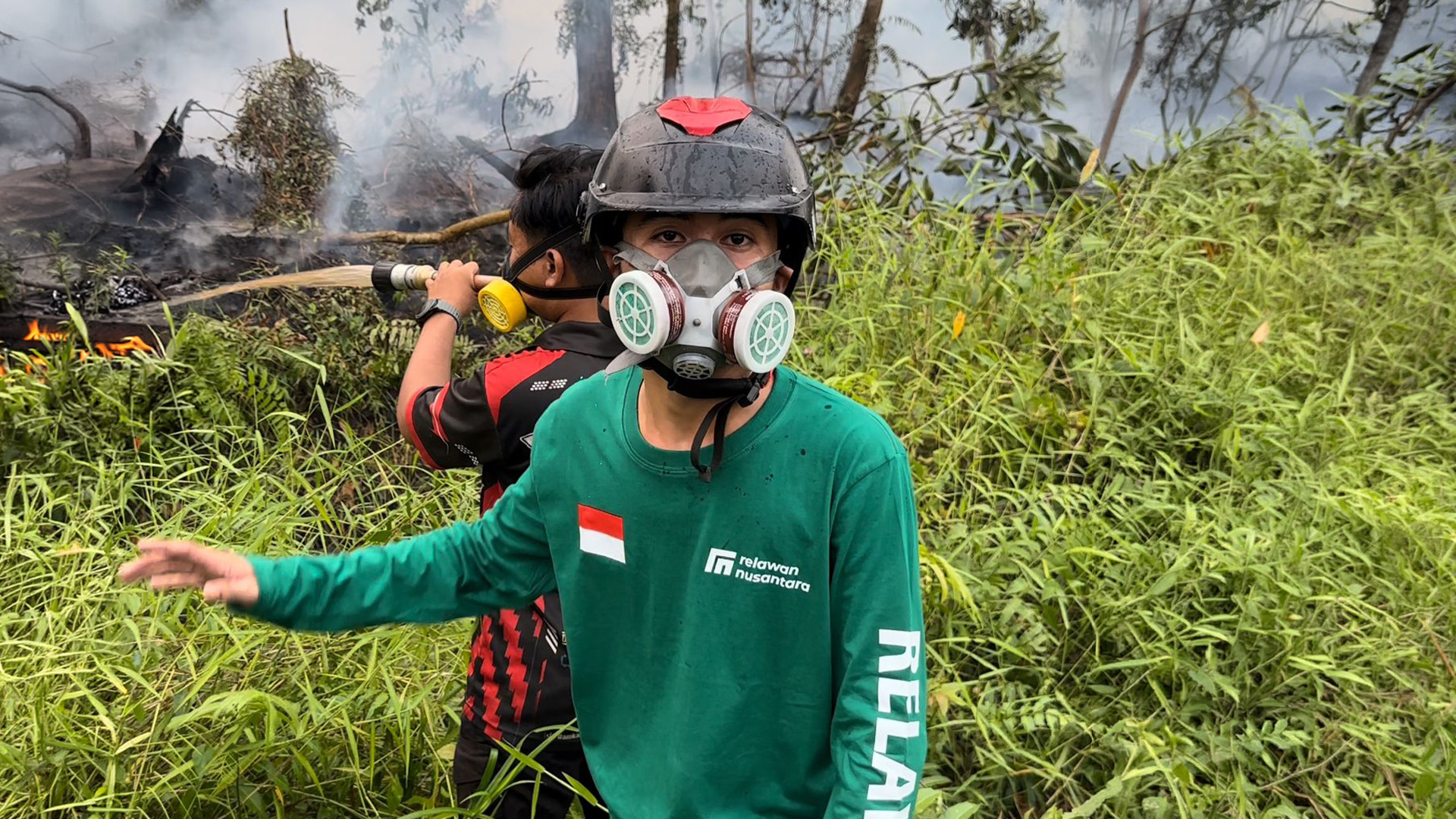 kondisi-asap-kebakaran-lahan-pontianak-kalbar Pemandangan udara memperlihatkan kabut asap tebal menyelimuti area lahan dan vegetasi di Pontianak.